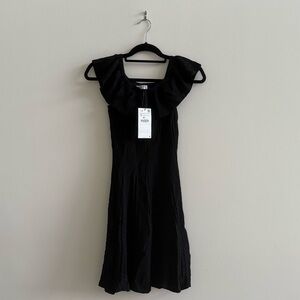 NWT Zara Black Knit Off-Shoulder Dress